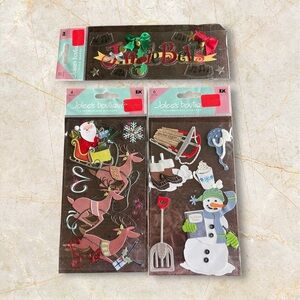Rare Vtg Jolee's Boutique Dimensional Stickers Christmas Winter Pack Of 3 NIP